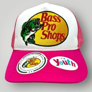 Bass Pro Shops Embroidered Pink (Youth) Trucker Hat!